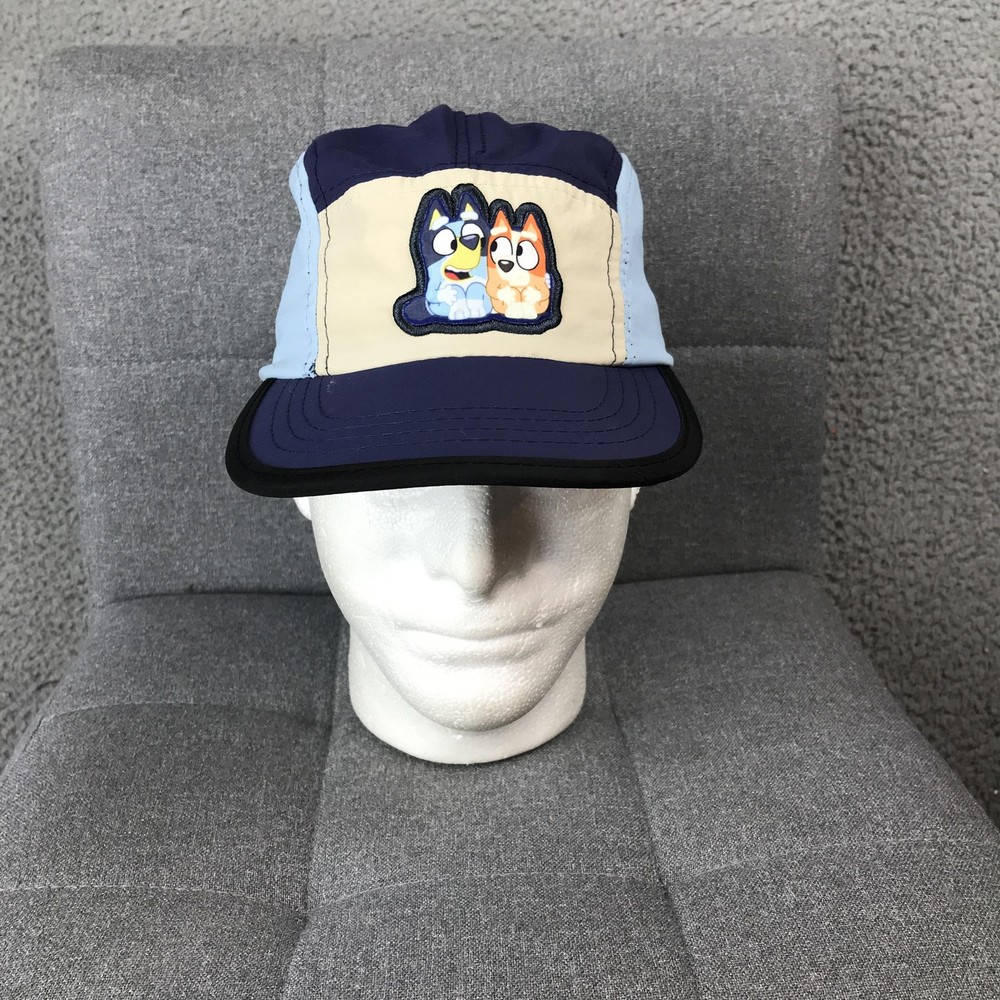 Bluey Hat Cap Strap Back Kids Blue Cartoon Embroidered Patch Koschmann Polyester