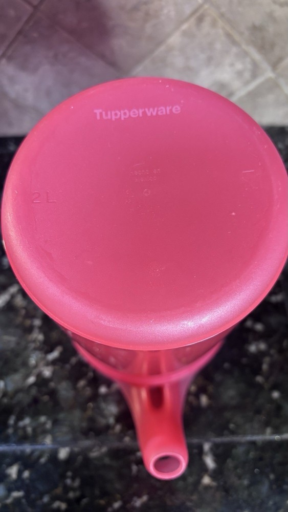 Tupperware Sheer Classic Red 2L Pitcher