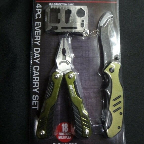 Men's 4pc Multi Tool Every Day Carry Gift Set New