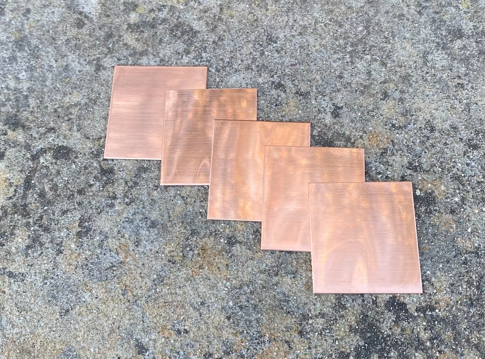 Square Copper Blanks, 1.5" (15 Pack)