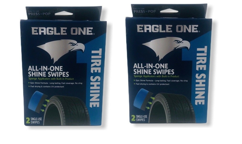 x 2 Eagle One Tire Shine Swipes 68625