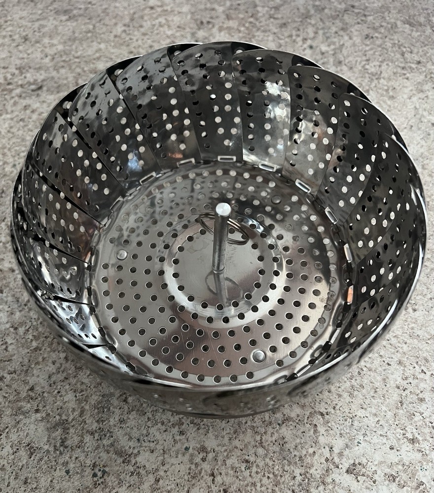 Vegetable Steamer Basket Cooking Foldable Adjustable Stainless Steel Pot Insert