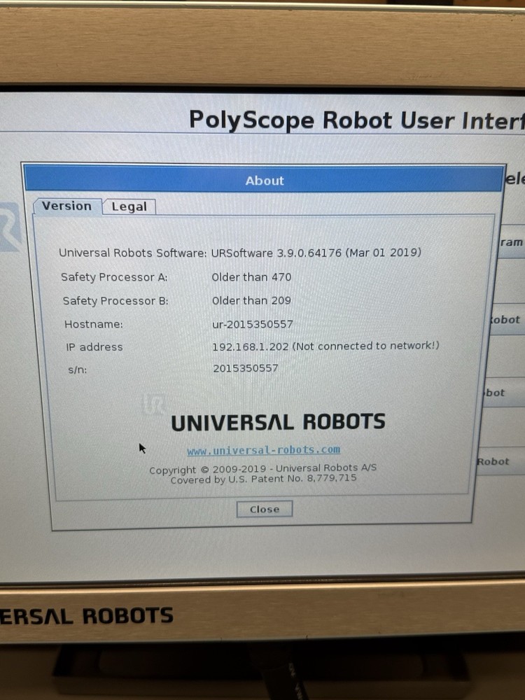 Universal Robots UR5 Controller CB3 with Teach Pendant 2015 — No Robot Arm