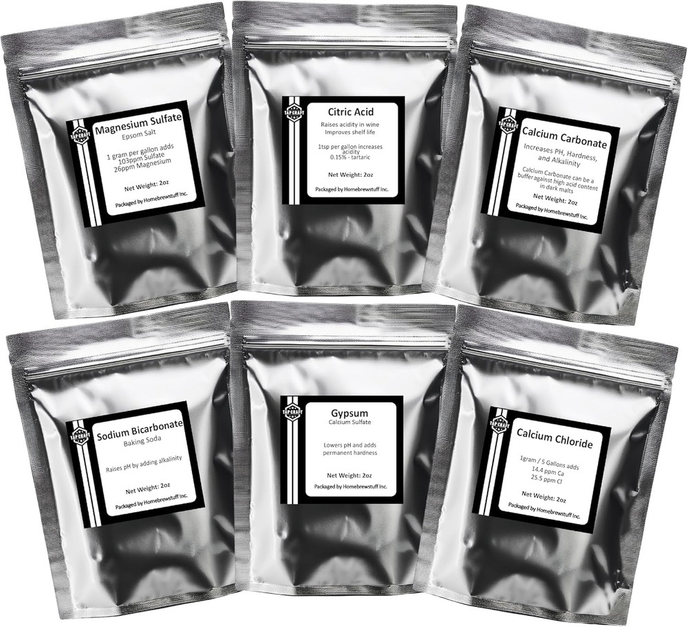 TAPCRAFT Beer Brewing Salts for Water Adjustment and Building