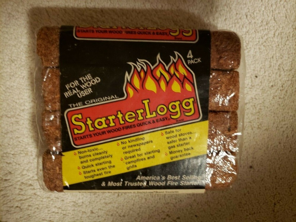 Starter Logg 4 Pack Large Firestarter Blocks Fireplace Camping