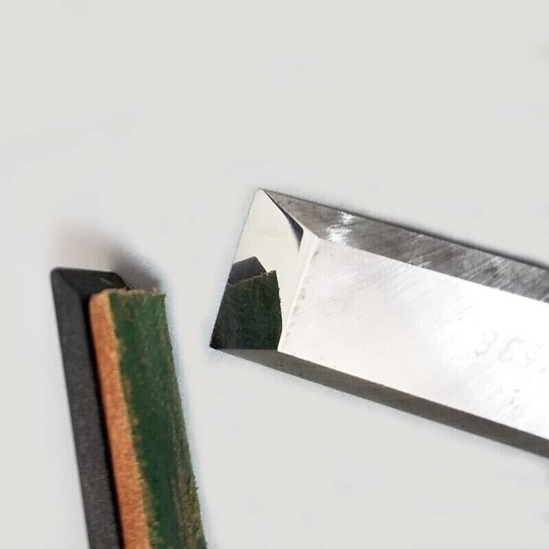 Leather Strop Double-Sided Sharpening Tool Wooden Handle+ Buffing Compound