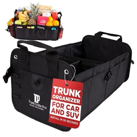 Car Organizers and Storage Premium Adjustable Multi Standard Black