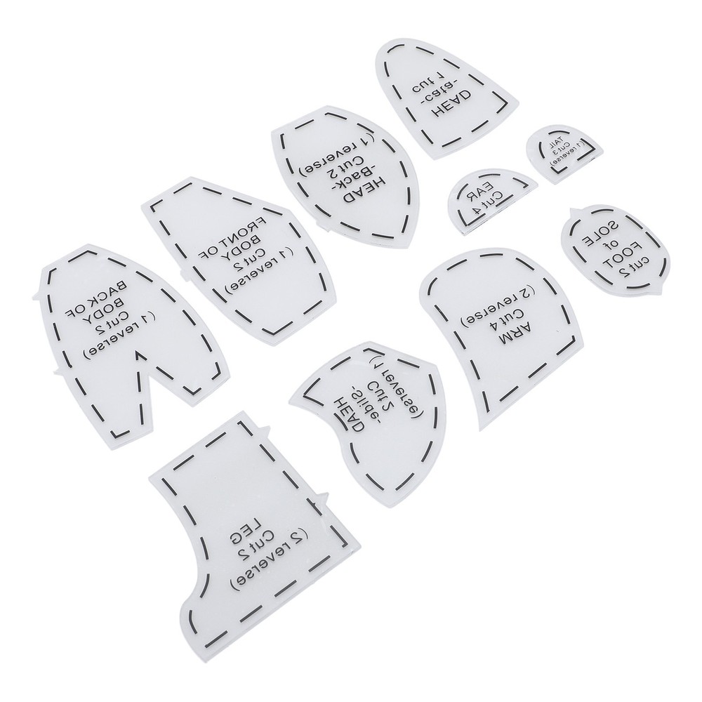 Memory Bear Template Ruler Set Acrylic Memory Bear Sewing Pattern Template Ruler