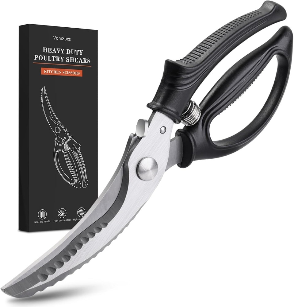 Professional Poultry Scissors with Non-Slip Handle - Multi-Purpose Cutting Tool