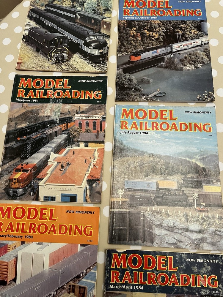 Model Railroading Magazine 1984 Complete 6 Issues Design, Landscape, Instruction