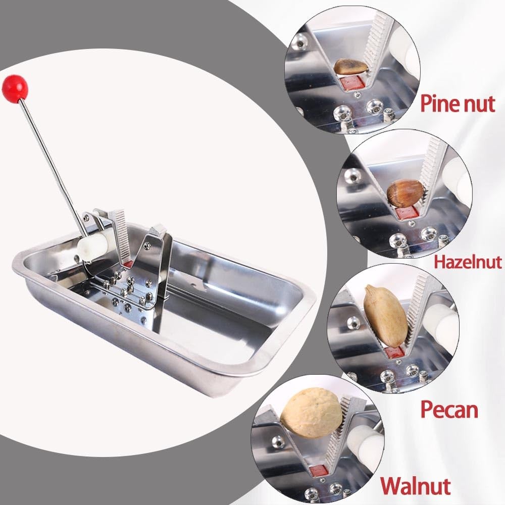Mechanical Heavy Duty Nut Cracker Walnut Pecan Hazelnut Sheller with Storage
