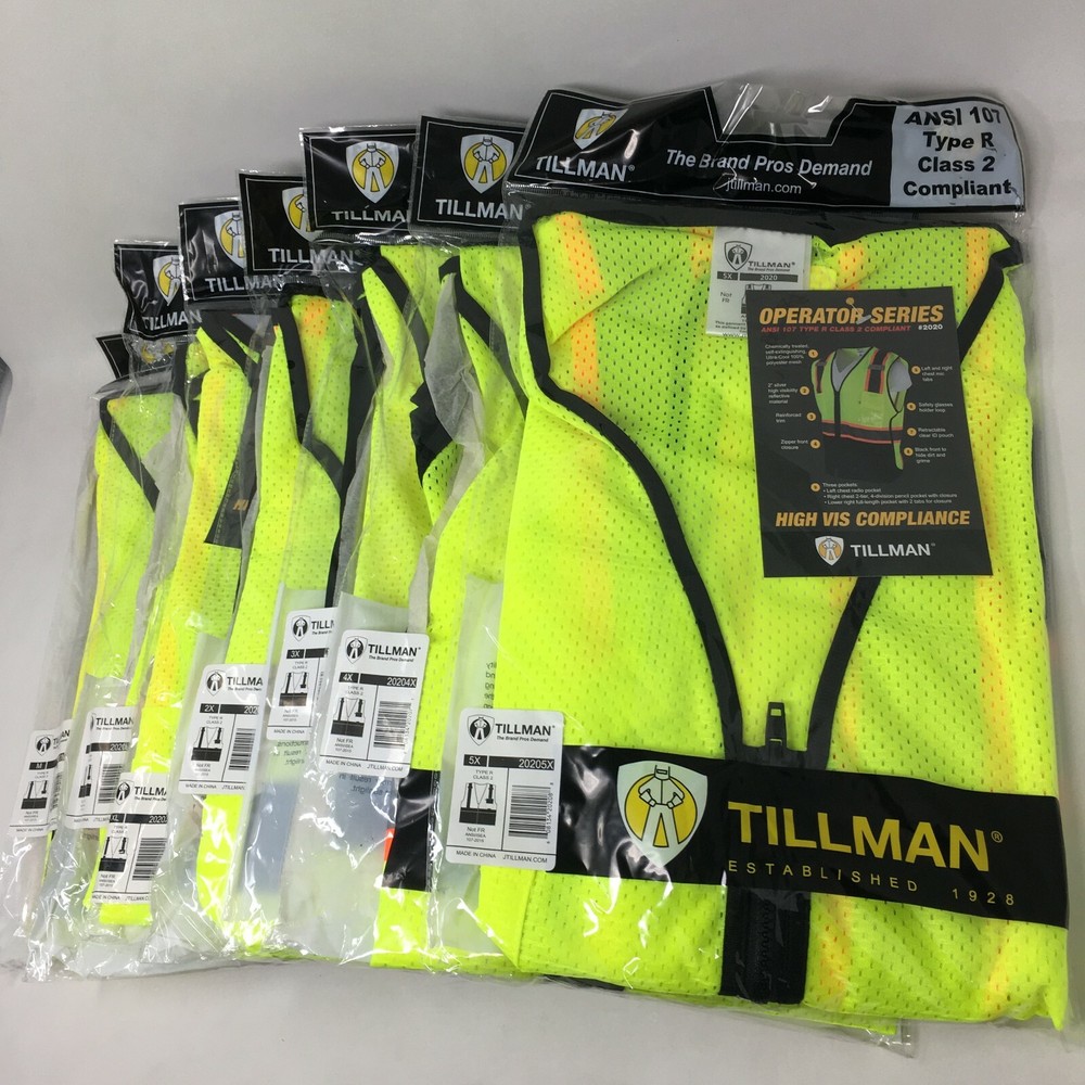 Tillman 2020 Operator Series Type R Class 2 Safety Vest (5 Pack)