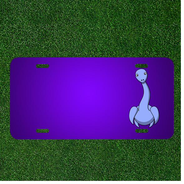 Custom Personalized License Plate With Add Names To Dinosaur Blue Cute
