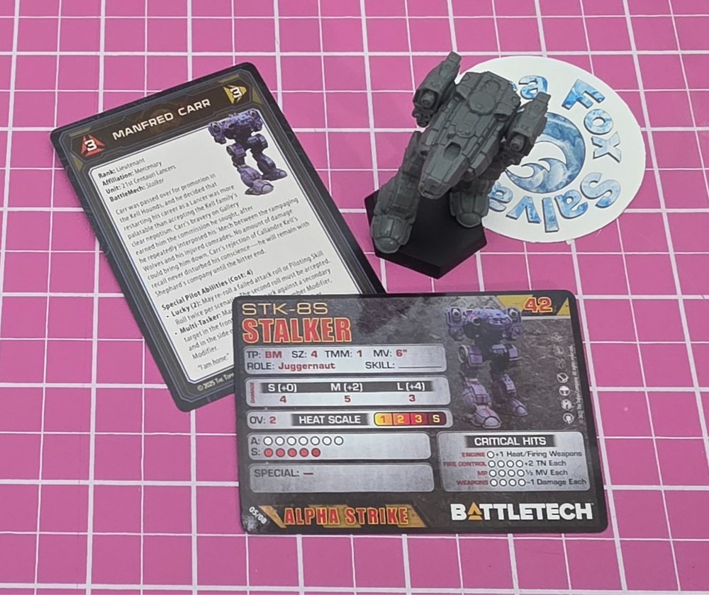 BattleTech STALKER Mech -- 21st CENTAURI LANCERS COMMAND LANCE - Exclusive!
