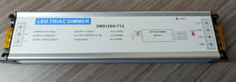 Led Triac Dimmer Model DM9120H- T12
