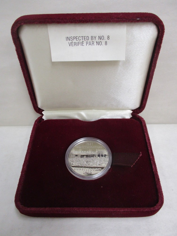 1982 Canada Confederation Constitution Commemorative Proof Dollar Coin with Box