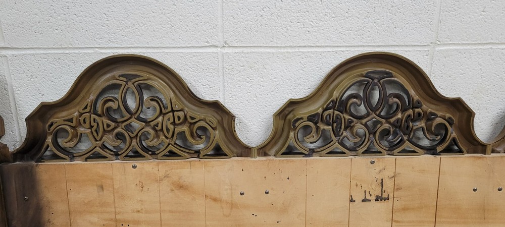 Vintage Hollywood Regency Style King Size Headboard