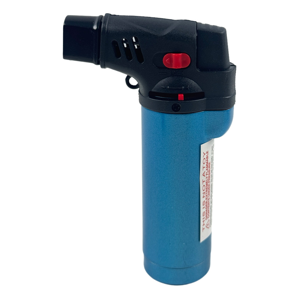 4 Pack Jumbo 4" Jet Flame Double Torch Refillable Lockable Windproof metalcolor