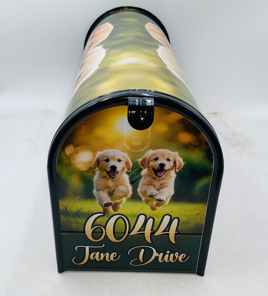Golden Retriever custom Mailbox, Personalized Farm Mailbox Gift