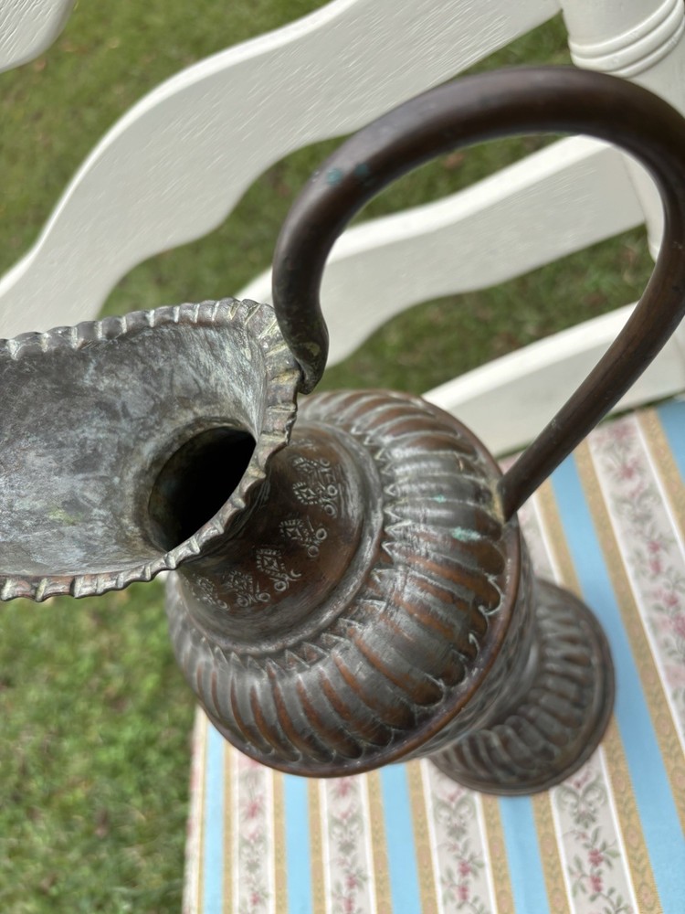Hand Hammered Ewer Urn Pitcher Turkish Middle Eastern