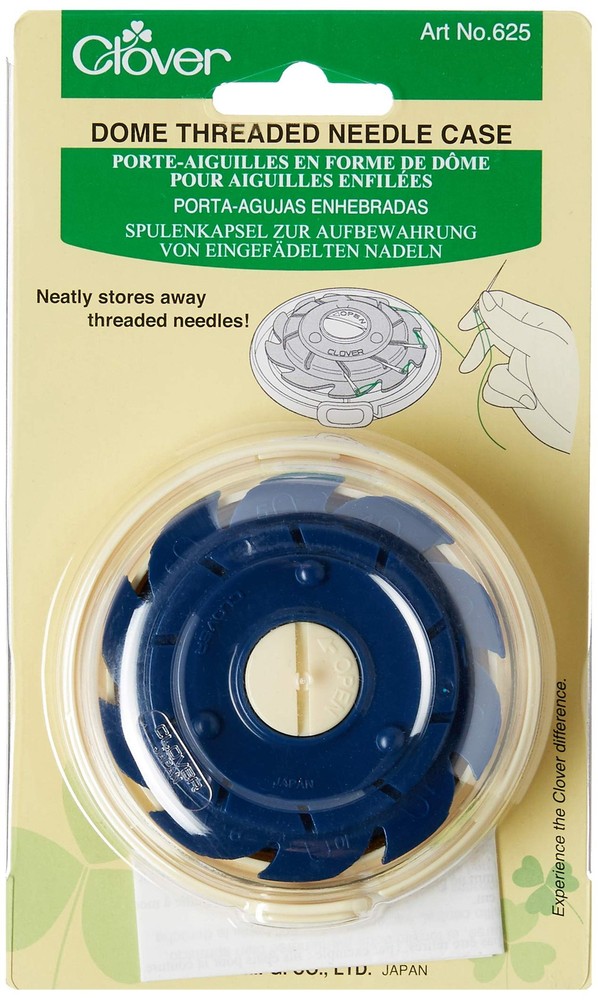 Clover 625 Dome Threaded Needle Case,Hand Sewing Needles