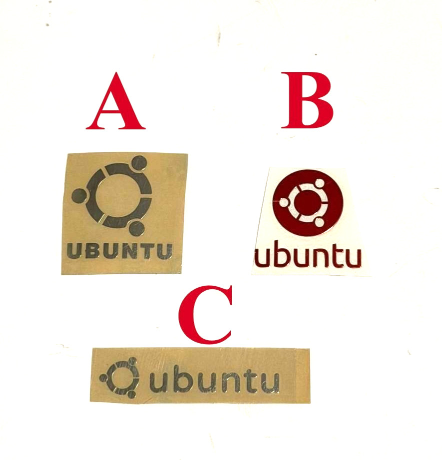For Linux Ubuntu OS Metallic Sticker Label Logo Decal