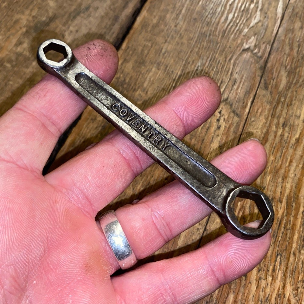 VINTAGE COVENTRY CENTAUR CYCLE Co DOUBLE RING SPANNER CLASSIC BICYCLE OLD TOOLS