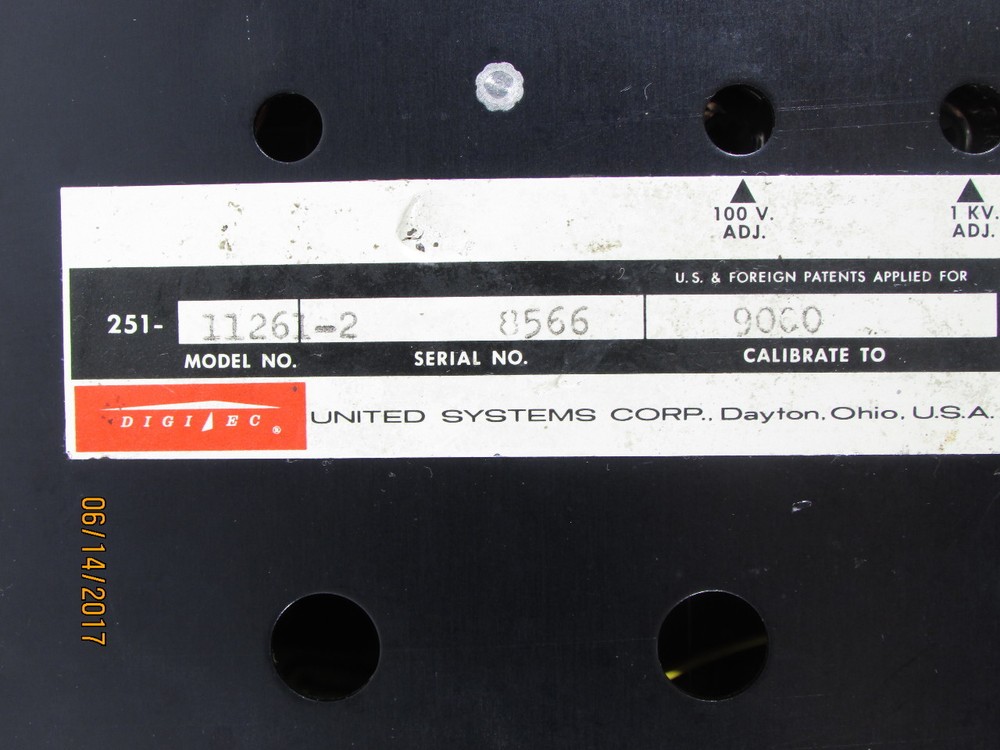 UNITED SYSTEMS 251-11261-2N DC VOLTMETER DIGI EC