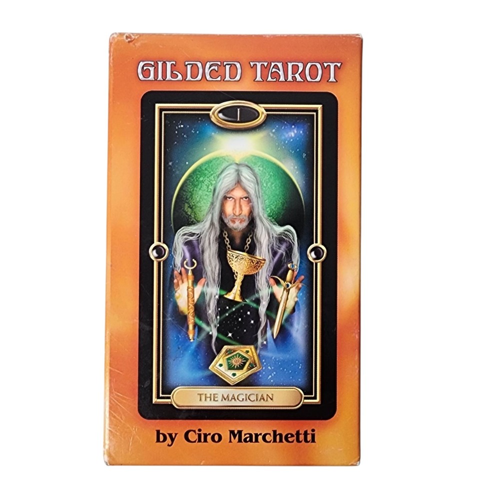 Gilded Tarot Cards By Ciro Marchetti 2004 Llewelyn Complete Deck
