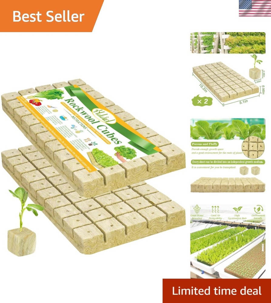 Effective Rockwool Cubes for Hydroponics - 100 Pieces for Optimal Growth