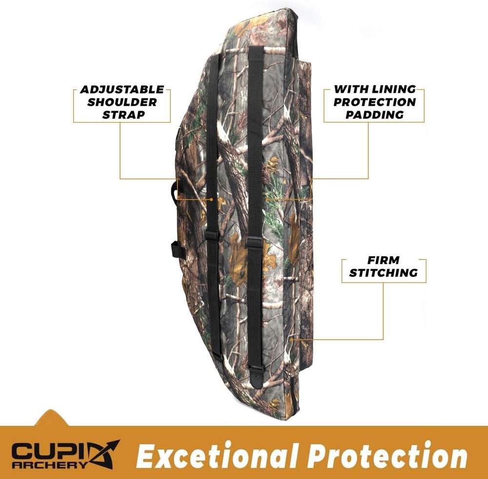Compound Bow Case Soft Light-Weight Bow Bag W/ Arrow Pocket & Backpack Straps