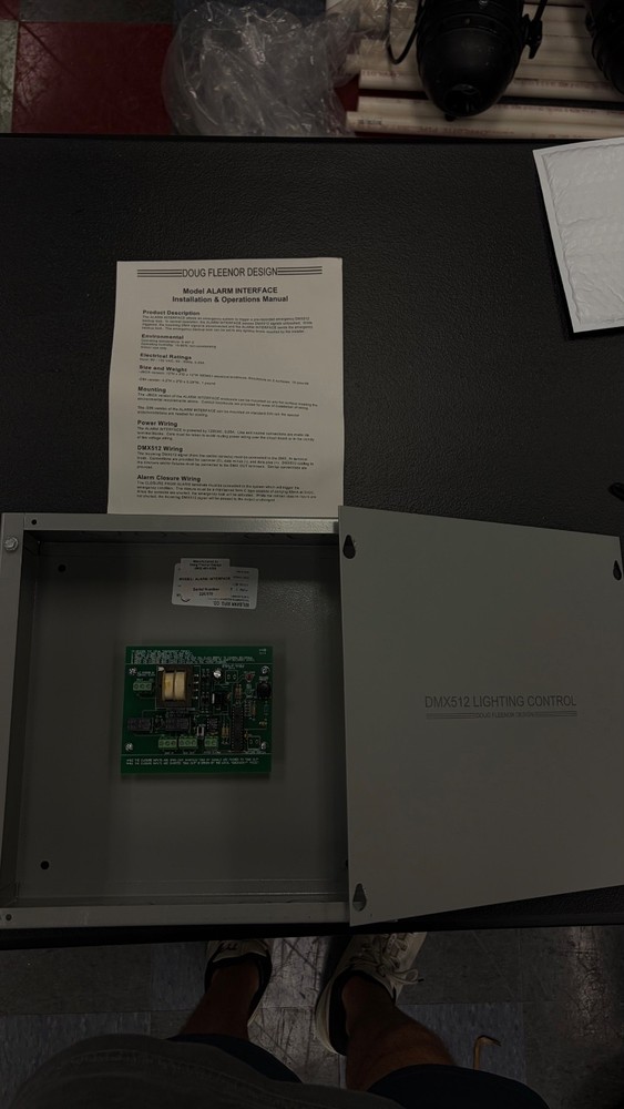 Doug Fleenor Design Alarm Interface in Electrical Box