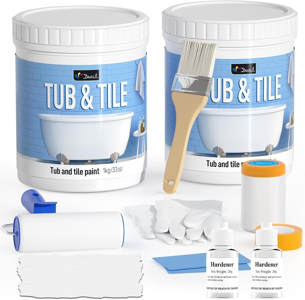 Professional Tub Refinish Kit | Water-Based, Quick Dry, Enhanced Durability