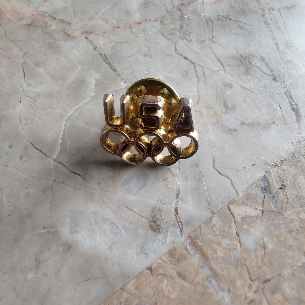 Gold Tone Olympic Games USA Lapel Pin