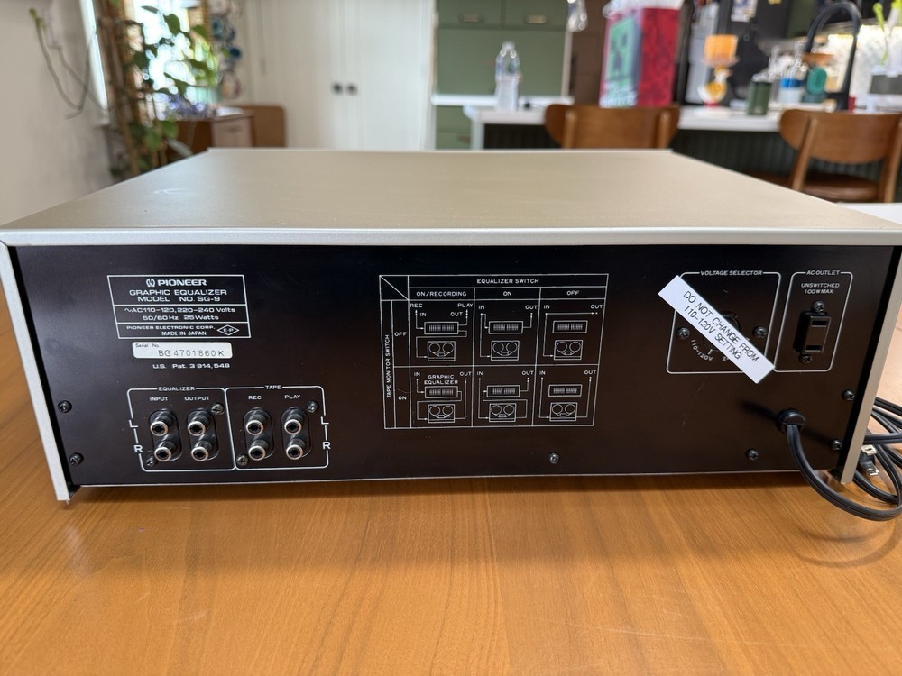 Pioneer SG-9 Analog Graphic Equalizer Silver Fully Serviced