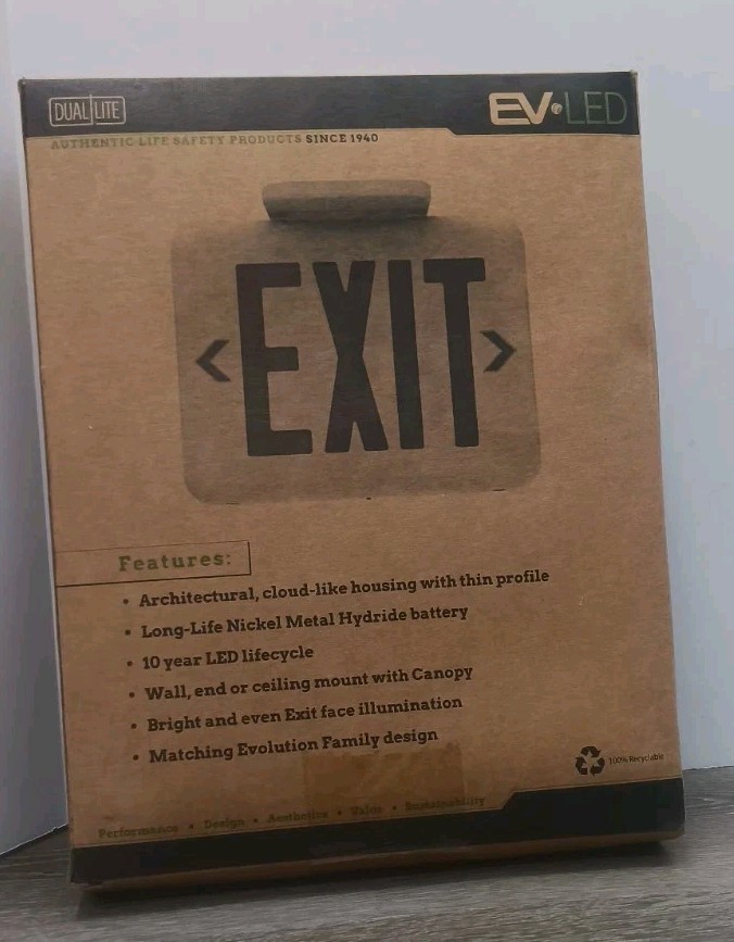 NEW Hubbell Dual-Lite EVEUGWE LED Exit Sign. I52