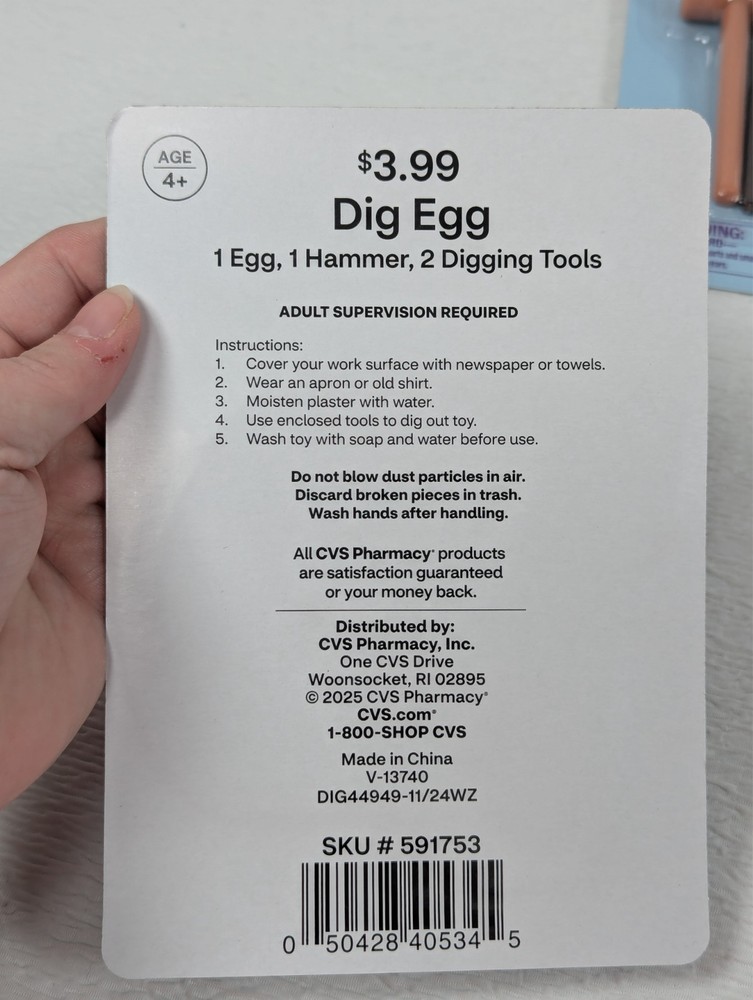 Cottondale - Dig Egg Kits - Hammers - Digging Tools & Surprise Figures - 4 Pack