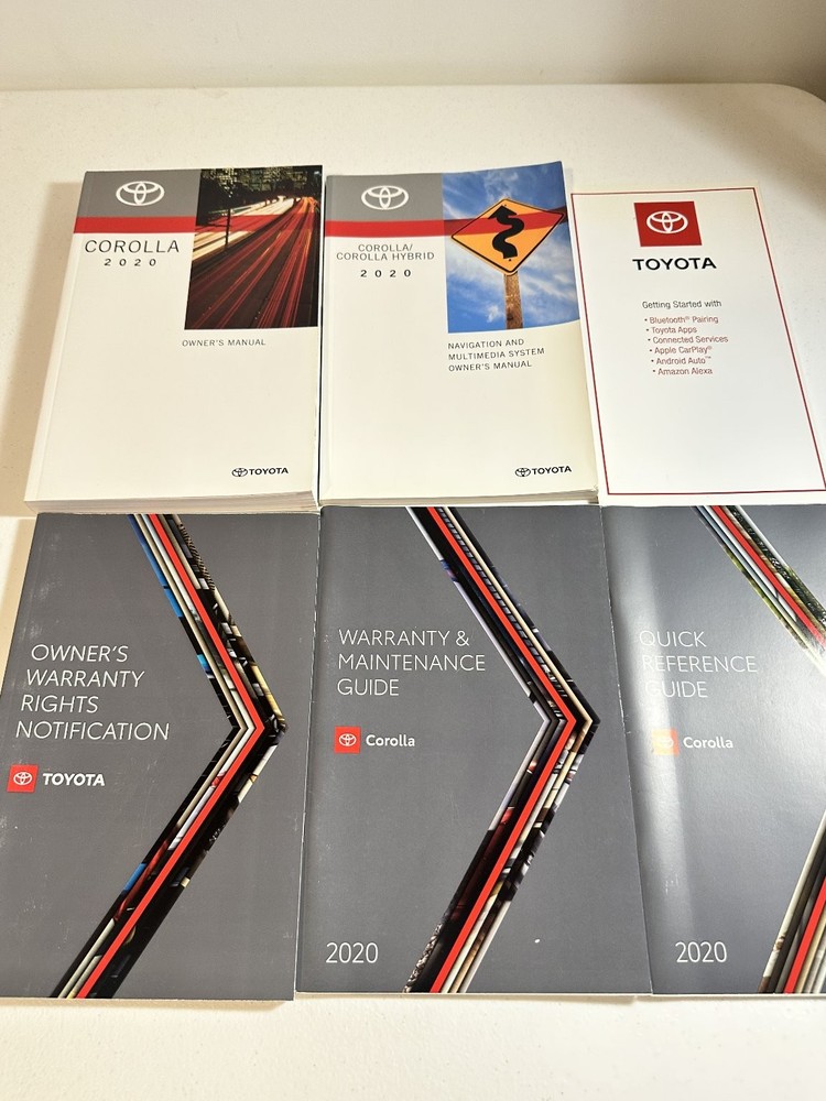 2020 Toyota Corolla Owner's Manual Set
