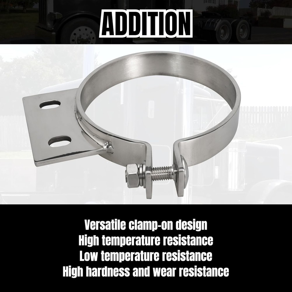 5" Stack Exhaust Clamp for Peterbilt 379 359 1987-1993 Replace 10294 (2)