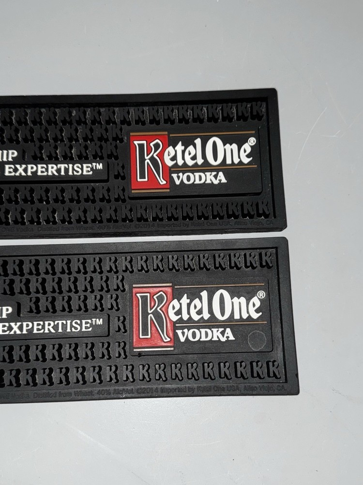 2 KETEL ONE Vodka Rubber Bar Mat Runner Bartender Spill Drip Mancave