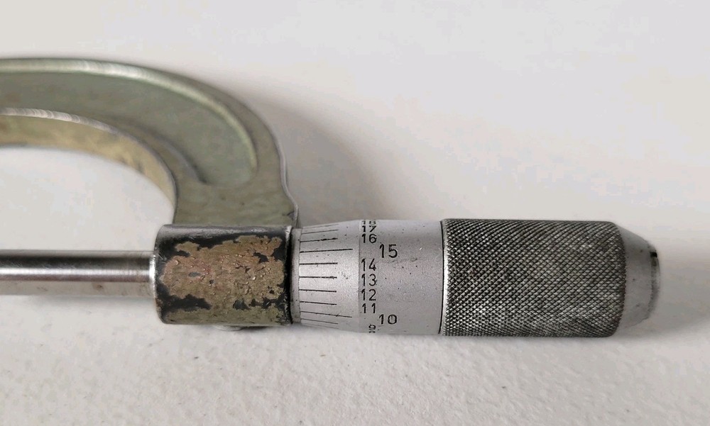 Fowler Helios Micrometer, 2” - 3" Range .0001 Ratcheting Locking Vintage