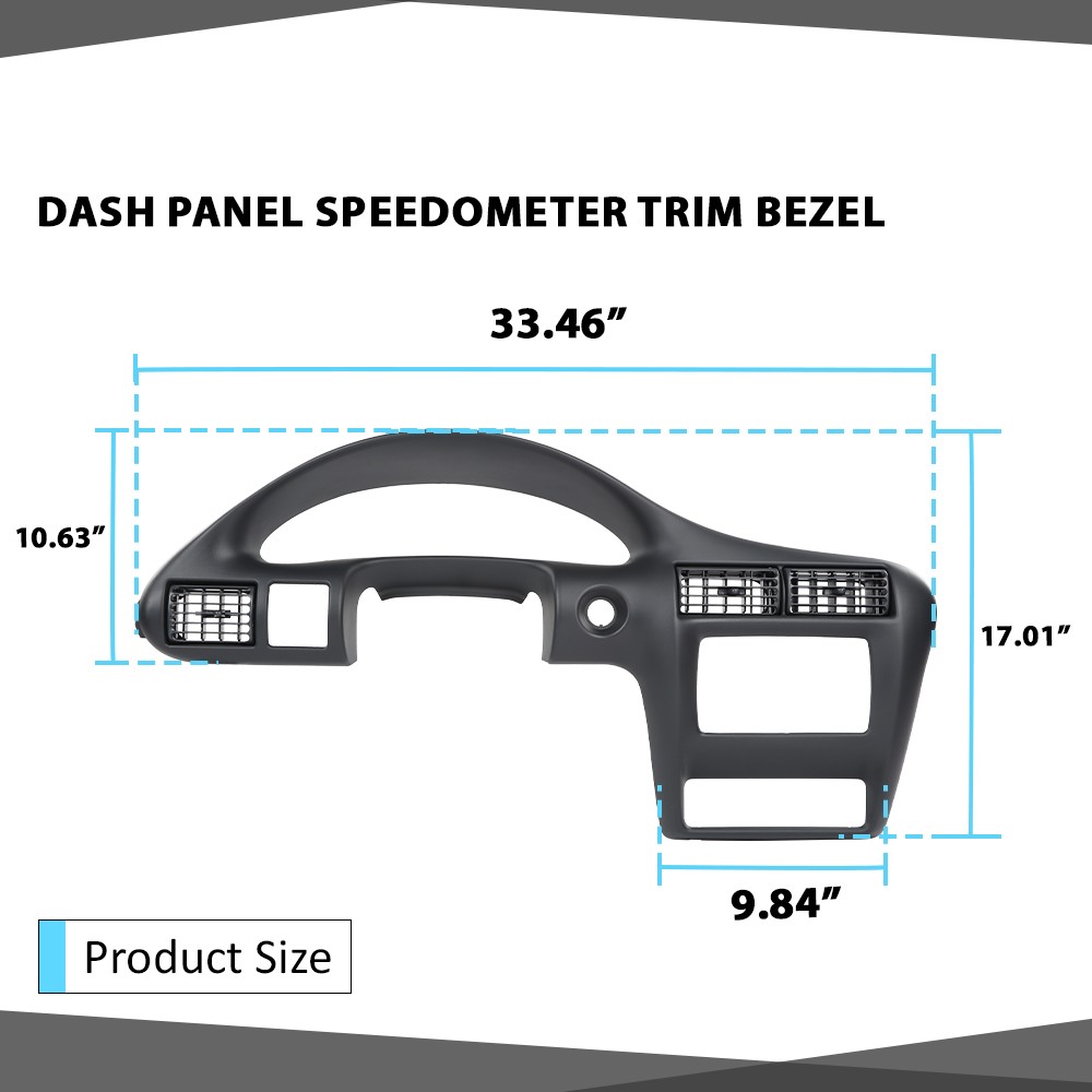 DASH PANEL SPEEDOMETER TRIM BEZEL FIT FOR 2000-2005 CHEVY CAVALIER 22698064