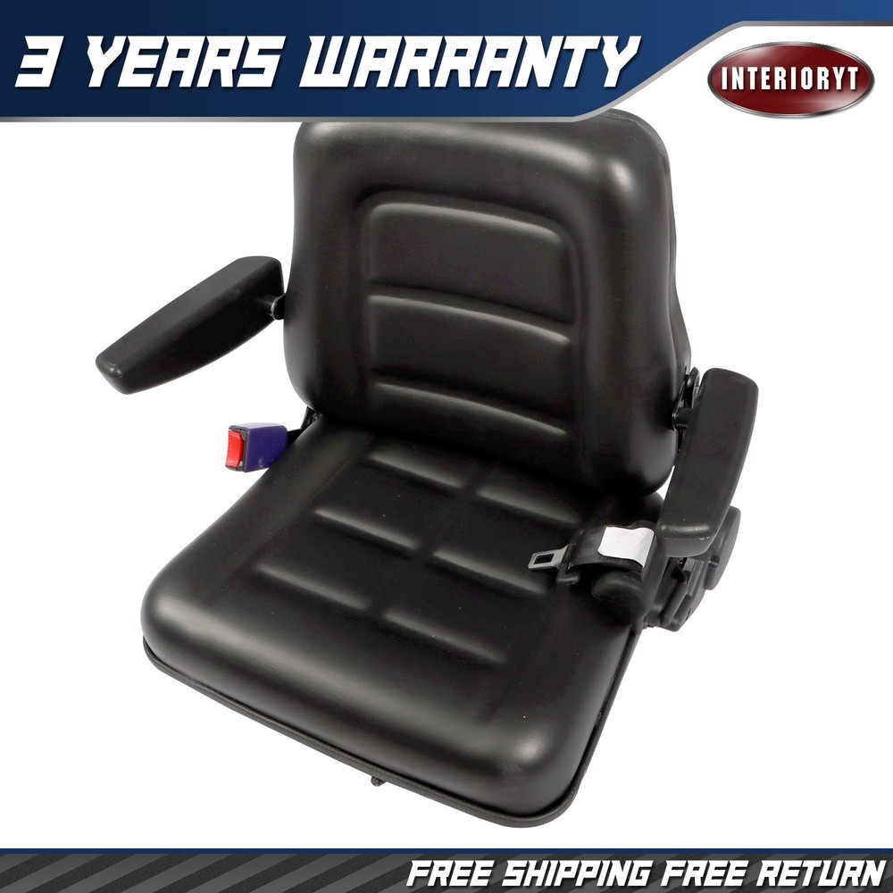 Tractor Forklift Seat Excavator Adjustable Backrest Armrest