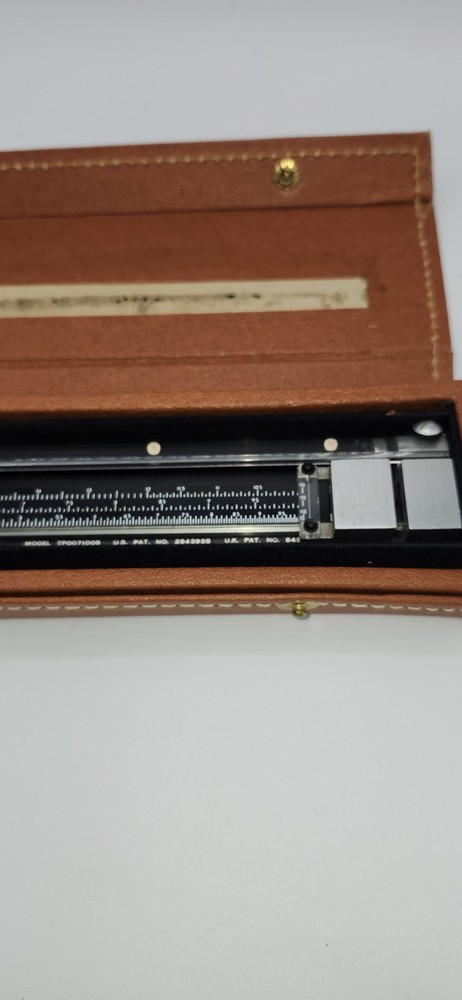 Vintage Gerber Variable Scale TP007100B Engineering Slide Rule & Leather Case