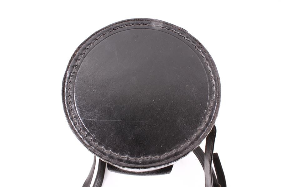 Used Hasselblad Hard Black Leather Lens Case w/ Strap