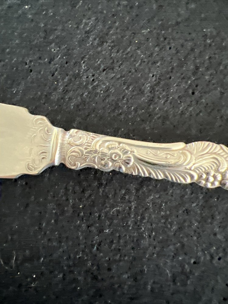 Vintage A B Nils Johan Sweden Ornate Silverplate 9" Fish Knife Solid Blade