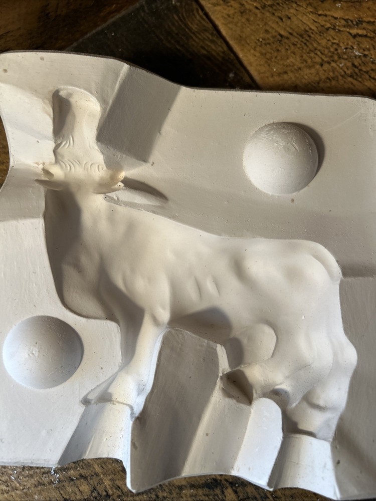 Vintage Ceramic Slip Casting Mold Cow