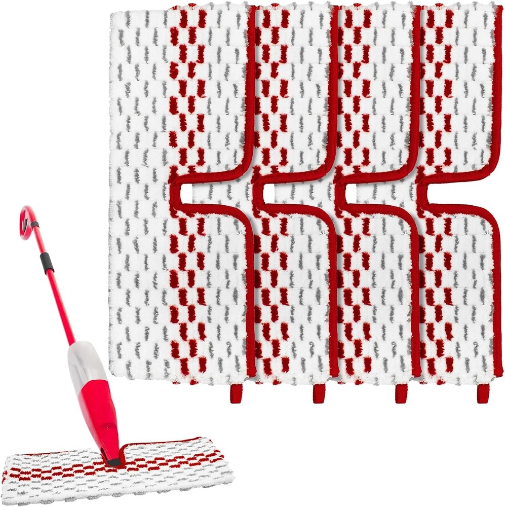 Microfiber Spray Mop Pads - Compatible  Double Sided Replace Head for Dry/Wet