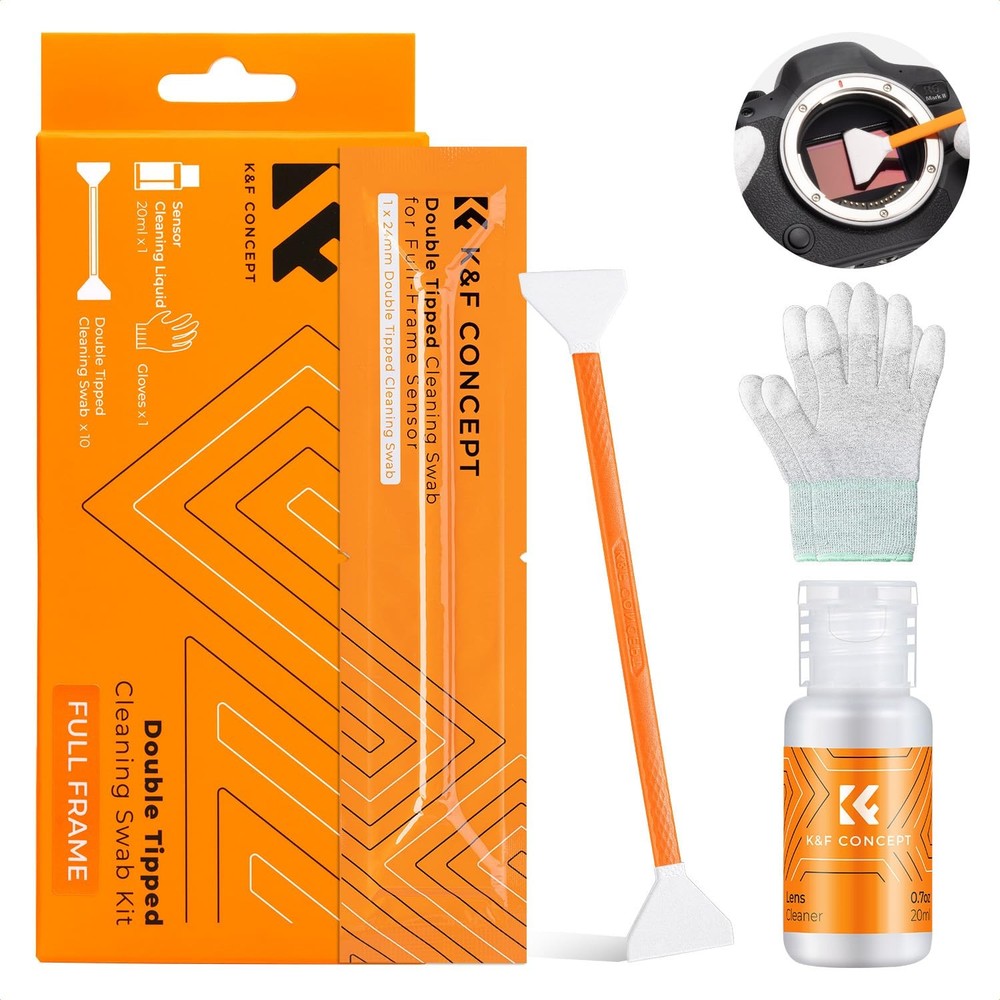 Full Frame Sensor Cleaning Kit, Mirrorless Cleaner Kit - 20ml Sensor Cleaner,...