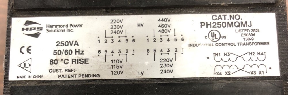 HAMMOND POWER SOLUTIONS PH250MQMJ E22